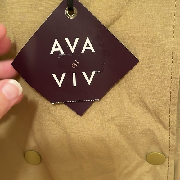 AVA & VIV WOMENS 3X WATER RESISTANT TRENCH COAT. POCKETS BELT COLLAR STYLISH NWT - Picture 3 of 14
